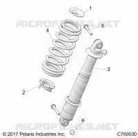SUSPENSION, REAR SHOCK MOUNTING