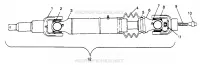 Hintere Antriebswelle SPORTSMAN 500 W969244 and SWEDISH SPORTSMAN 500 S969244 (4936093609B003)