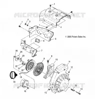 MOTOR, Gebläsegehäuse   RÜCKZUG ANLASSER