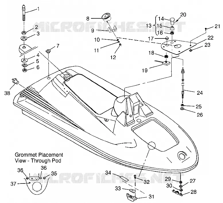 HULL   BODY SL 700 B964066 and Intl. SL 700 I964066 (4935633563A006)