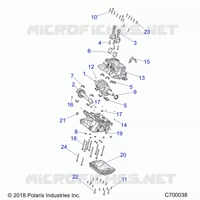 ENGINE, CRANKCASE AND KURBELWELLE