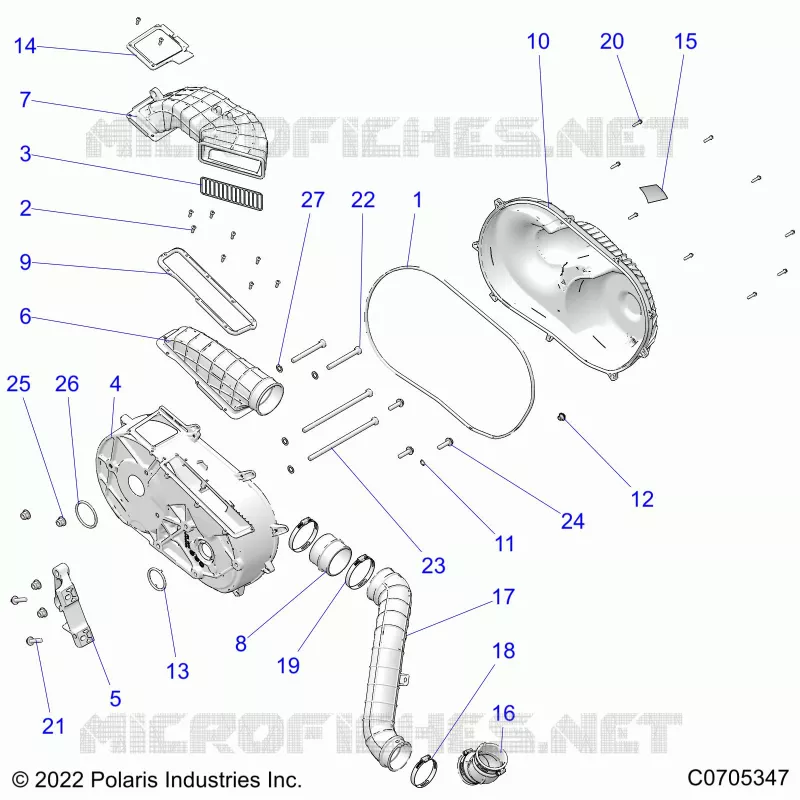 ANTRIEB, CLUTCH COVER AND DUCTING