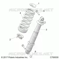 SUSPENSION, REAR SHOCK MOUNTING