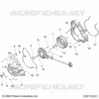 ENGINE, STATOR COVER AND FLYRAD