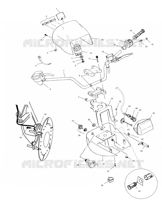 LENKER   SCHEINWERFER POD