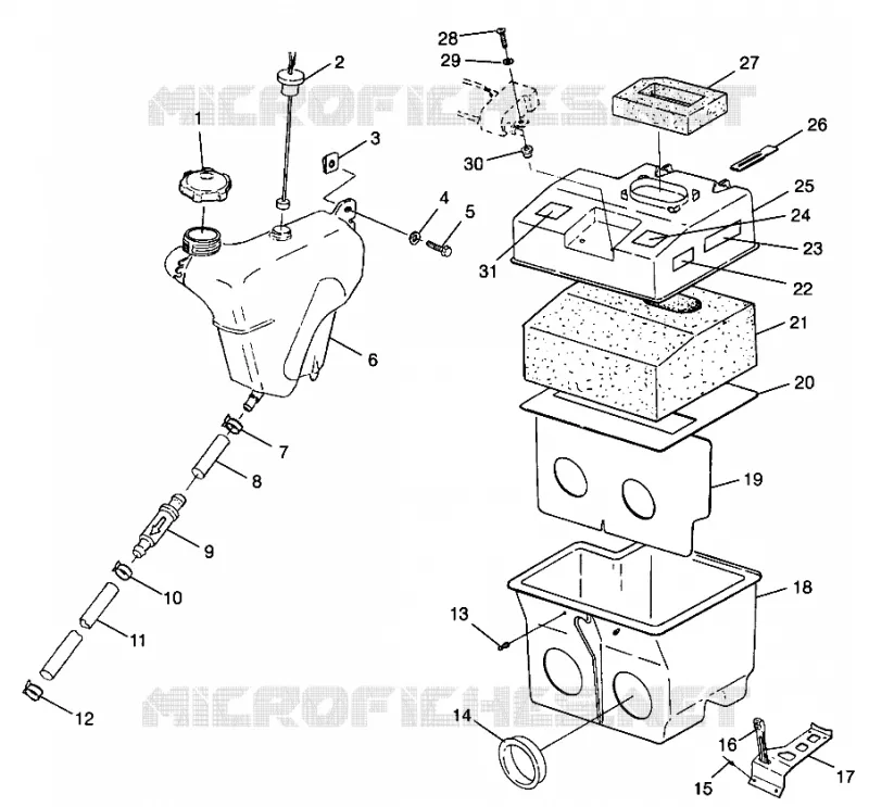 ÖLTANK/LUFTFILTERKASTEN  600 RMK 0980958 AND EUROPEAN 600 RMK E980958 (4944634463C004)
