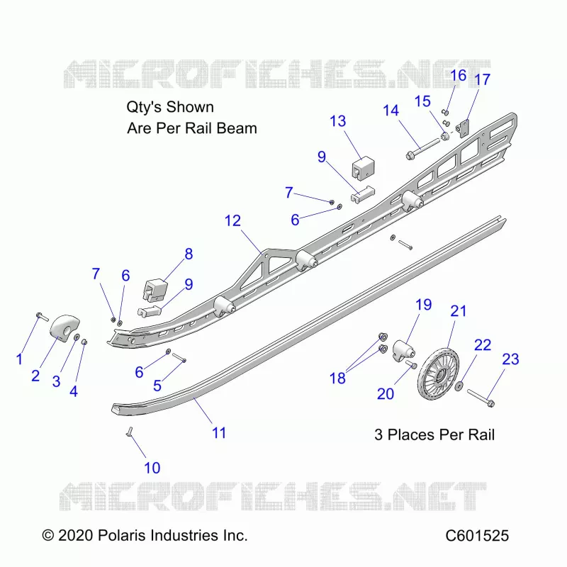 SUSPENSION, RAIL BEAMS LH/RH