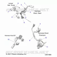 ELEKTRIC, WIRE HARNESS, HOOD, ELEC. START