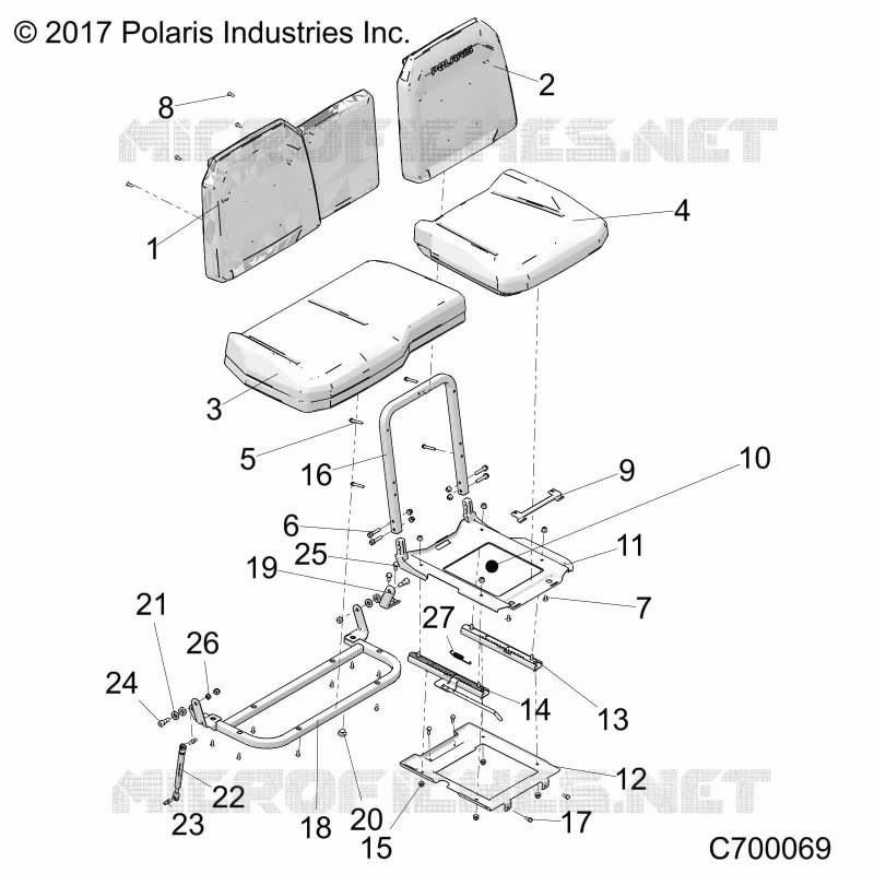 SITZ ASM. AND SLIDER
