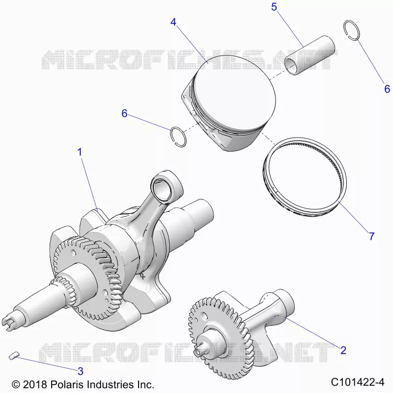 ENGINE, KURBELWELLE, PISTON AND BALANCE SHAFT