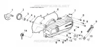 ENGINE, CLUTCH COVER AND KICK START