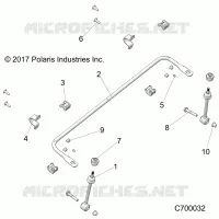 SUSPENSION, FRONT STABILISATORSTANGE