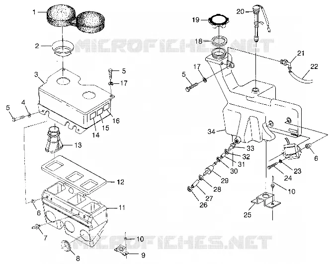 ÖLTANK / LUFTFILTERKASTEN  600 XCR 0985677 (4943164316C004)