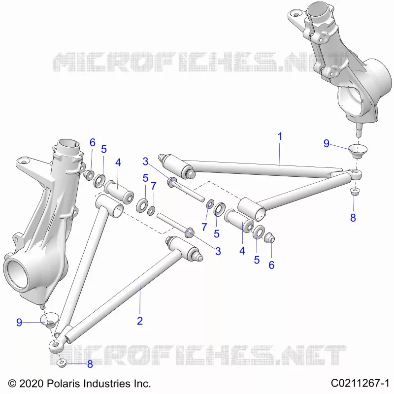 SUSPENSION, A-ARM AND STREBE MOUNTING