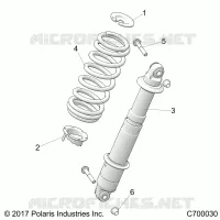 SUSPENSION, REAR SHOCK MOUNTING