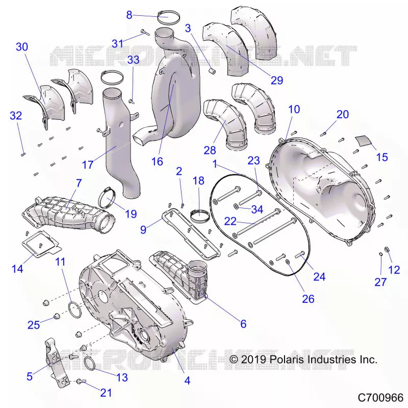 ANTRIEB, CLUTCH COVER AND DUCTING