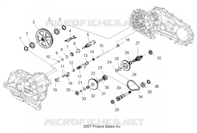 ANTRIEB, MAIN GETRIEBEGEHÄUSE INTERNALS