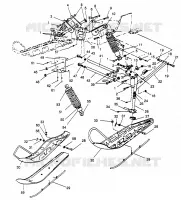 FRONT SUSPENSION AND SKI 500 EFI SKS 0962574, 500 EFI RMK 0962974, AND EURO (4931983198B001)
