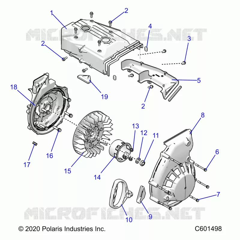 ENGINE, BLOWER HOUSING AND RÃŒCKZUG STARTER