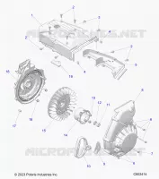 ENGINE, BLOWER HOUSING AND RÃŒCKZUG STARTER