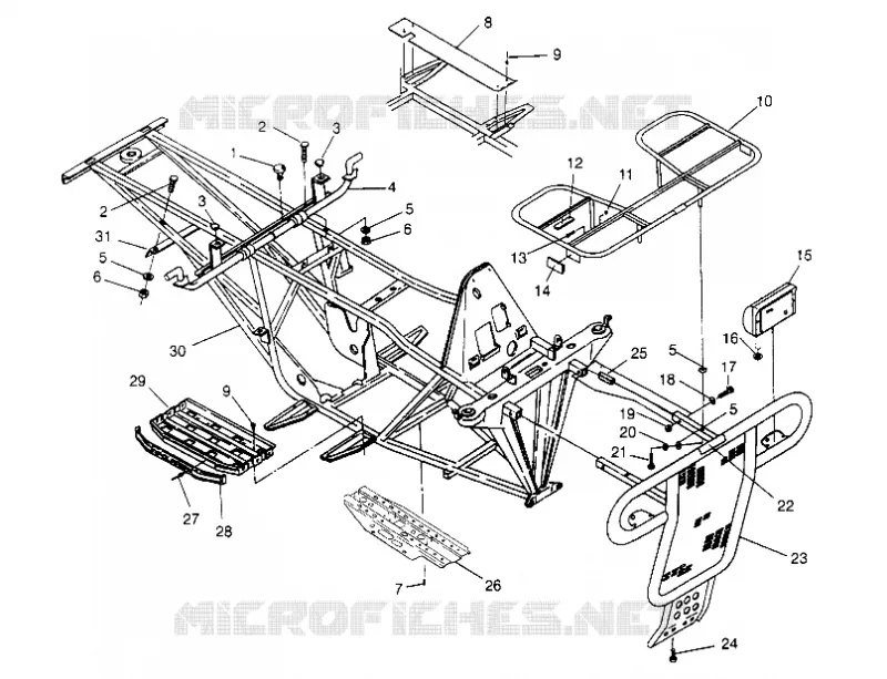 BUMPER / GEPÄCHTRÄGER MOUNTING 6X6 400L W948740 (4926802680A007)