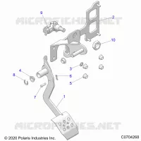 BREMSES, PEDAL, TRACTOR