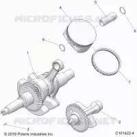 ENGINE, KURBELWELLE, PISTON AND BALANCE SHAFT