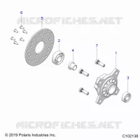 RADS, FRONT HUB AND BRAKE DISK