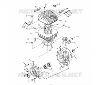 CRANKCASE AND ZYLINDER 250 2X4 / W927527 (4922862286033A)