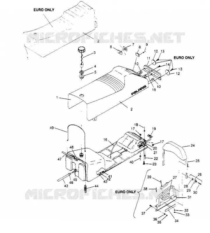 SITZ   GASBEHÄLTER ASSEMBLY Storm 0950782, Storm SKS 0950582,  Euro Storm E9 (4929012901A008)