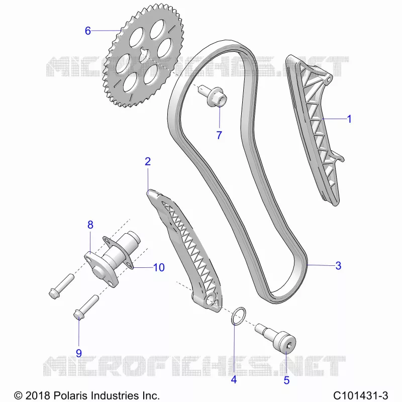 CAM CHAIN AND TENSIONER