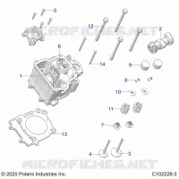 ENGINE, ZYLINDERKOPF, CAM AND VALVES