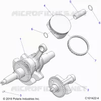 ENGINE, KURBELWELLE, PISTON AND BALANCE SHAFT