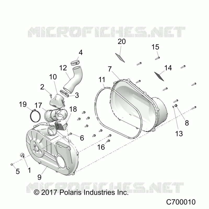 ANTRIEB, CLUTCH COVER AND DUCTING