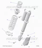 SUSPENSION, REAR SHOCK MOUNTING