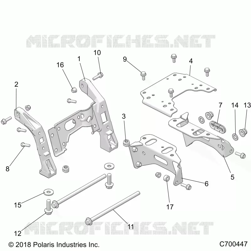 CHASSIS, MOUNTING, FRONT GEARCASE