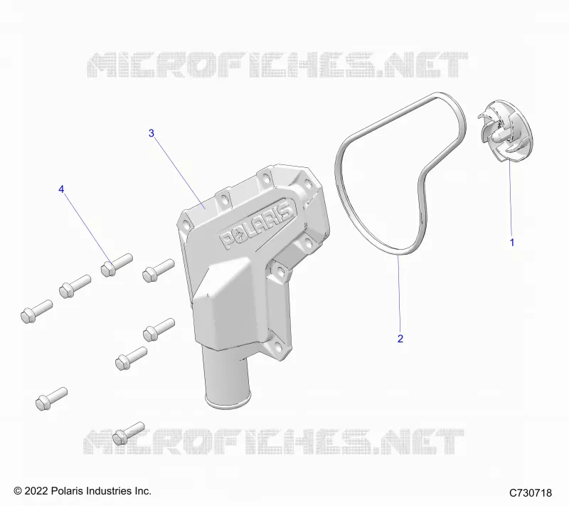 MOTOR, WATERPUMP IMPELLER AND COVER