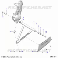 SUSPENSION, A-ARM AND STREBE MOUNTING