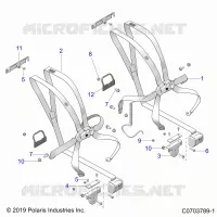 SITZ BELT MOUNTING, FRONT, 6 POINT