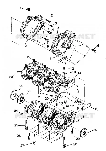 CRANKCASE ASSEMBLY SL 750 / B934070 (4924752475022A)