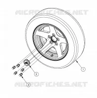 RADS, OPTIONEN, RAD, 14 INCH POLISHED ALUMINUM 5 BOLT