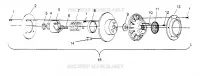 angetriebene Kupplungs ASSEMBLY RXL TOURING 0950869 (4928982898C005)