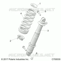 SUSPENSION, REAR SHOCK MOUNTING