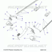 CHASSIS, CLUTCH GUARD, FOOTRESTS, TUNNEL GRIPS