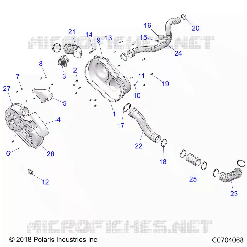 ANTRIEB, CLUTCH COVER AND DUCTING