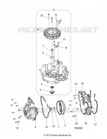 ENGINE, STATOR COVER AND FLYRAD