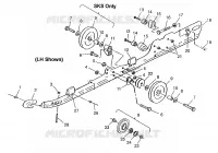 Schienen-Montage (SUSPENSION) 700 RMK 0970966, 700 SKS 0970566, and EUROPEAN 7 (4938573857B011)
