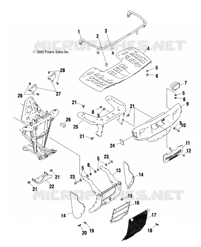 FRONT RACK AND BUMPER VORNE