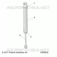 SUSPENSION, SCHOCK, REAR TRACK