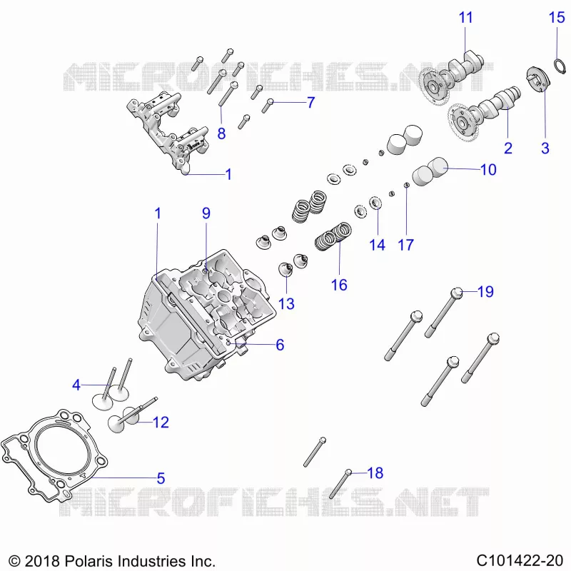 ENGINE, ZYLINDERKOPF, CAMS AND VALVES
